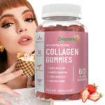 Biotin Collagen Gummy, Hair Skin Nails Vitamins, Whitening Skin Vegan Bear, Hair Loss Supplement (60 Gummies)