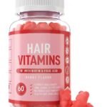 Adult Hair Vitamins with Biotin and Folic Acid Gummy Capsule Form Beauty Product for Hair Enhancement