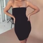 Women's Sexy Spaghetti Strap Bodycon Smoother Tube Slip Dress Club Party Mini Dresses