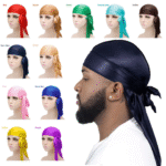 Men’s Silky Long-Tail Durag, Unisex Satin Headwrap