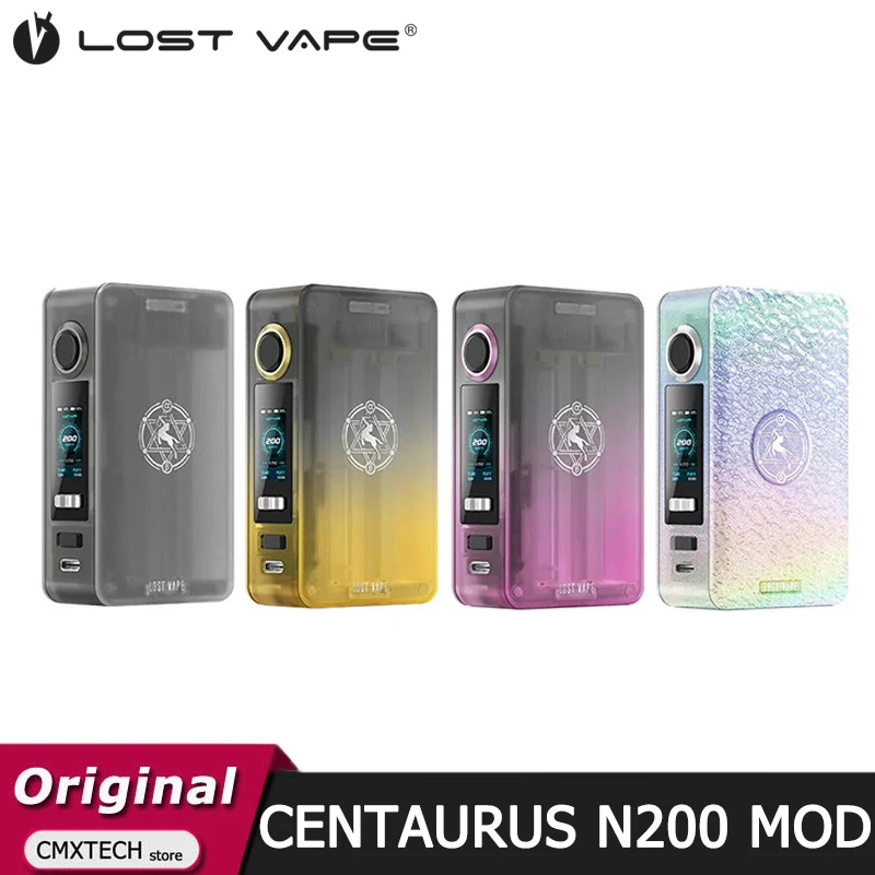 Original Lost Vape Centaurus N200 Mod 200W Box MOD Lostvape Support 510 Thread Tank Electronic Cigarette 18650 Vaporizer