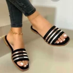 Shoes Summer Women 2023 Fashion Comfort Plus Size Slippers Women Sequined Flat Sandals Slippers Sandalias De Mujer