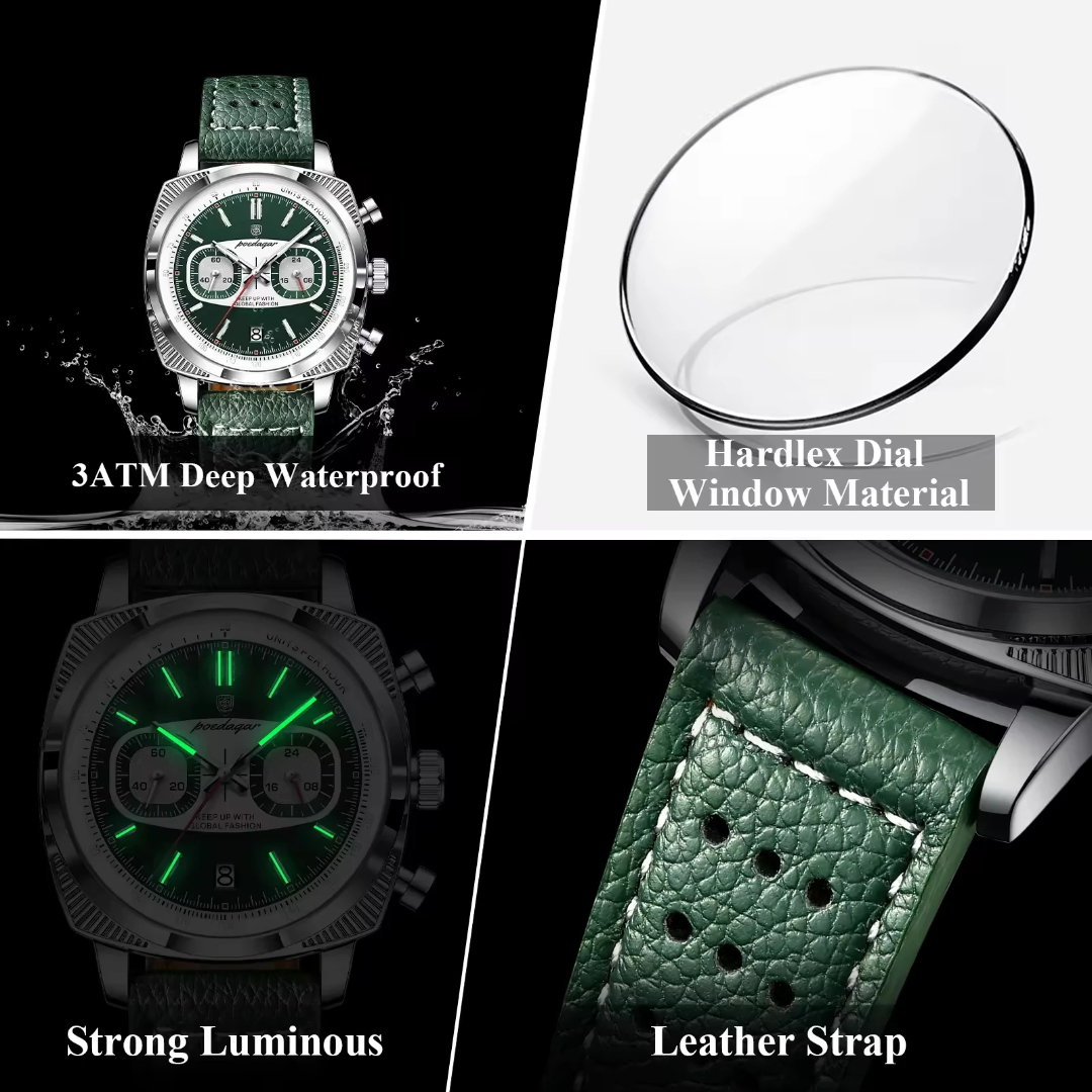 POEDAGAR 838 Luxury Chronograph Watch - Image 6