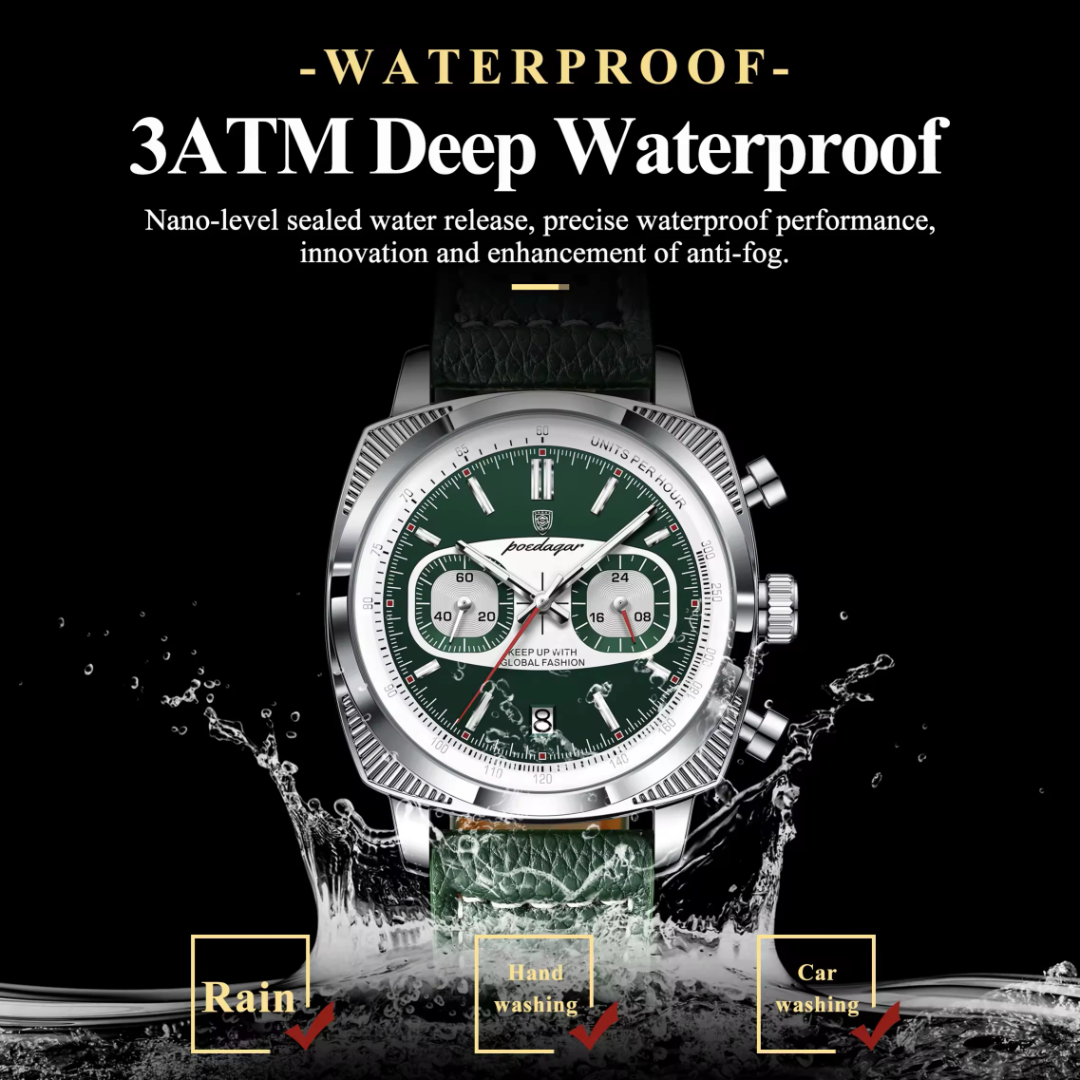 POEDAGAR 838 Luxury Chronograph Watch - Image 4